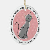 Pet Adoption kerstversiering Keramisch Ornament (Rechts)