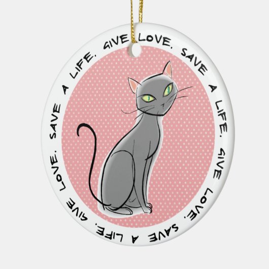 Pet Adoption kerstversiering Keramisch Ornament (Links)