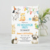 Pet Adoption Party Invitation Kaart (Staand voorkant)
