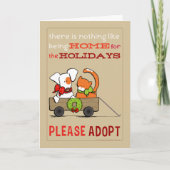 Pet Adoption Patch in Rusty Home voor Kerstmis Feestdagen Kaart (Voorkant)