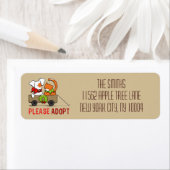 Pet Adoption Patch in Rusty Modern Kerstmis Toast Etiket (Insitu)