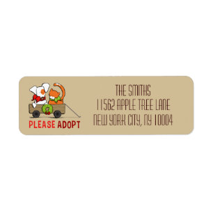 Pet Adoption Patch in Rusty Modern Kerstmis Toast Etiket