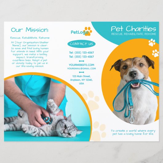 Pet Adoption / Pet Charity - Brochure (Achterkant)