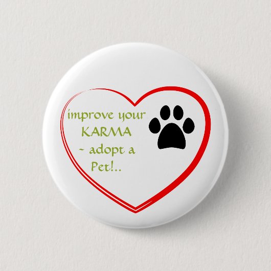 Pet Adoption Ronde Button 5,7 Cm (Voorkant)