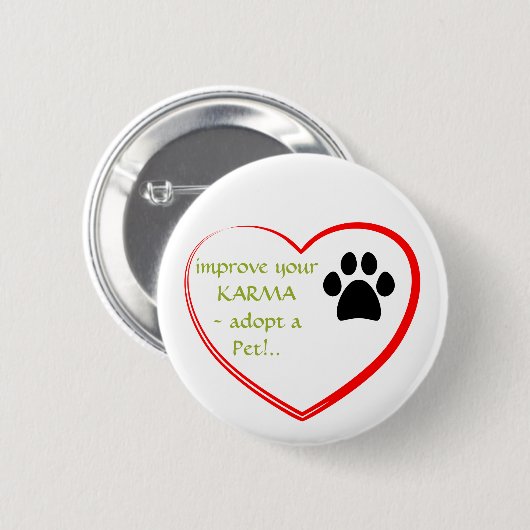 Pet Adoption Ronde Button 5,7 Cm (Voorkant /achterkant)