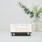 PET Afspraakkaart Visitekaartje (Staand voorkant)