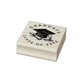 Pet afstuderen Afstudeerder Diploma Klasse 2023 Rubberstempel (Stempel)