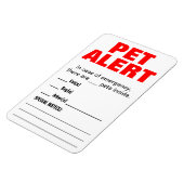 Pet Alert Magnet Magneet (Linkerzijde)
