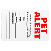 Pet Alert Magnet Magneet (Horizontaal)