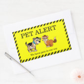 Pet Alert Rechthoekige Sticker (Envelop)