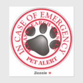 PET-ALERT STICKER (Vel)