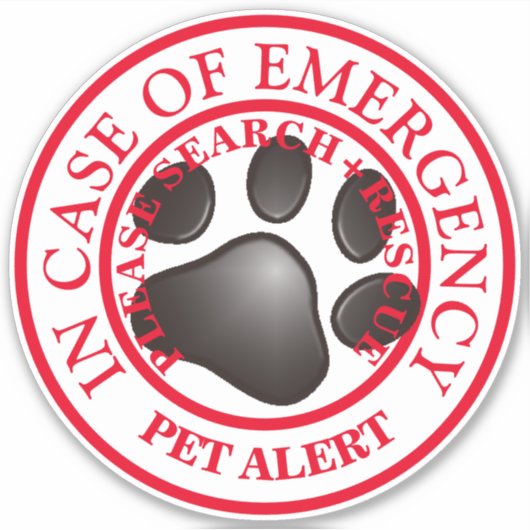 PET-ALERT STICKER (Voorkant)