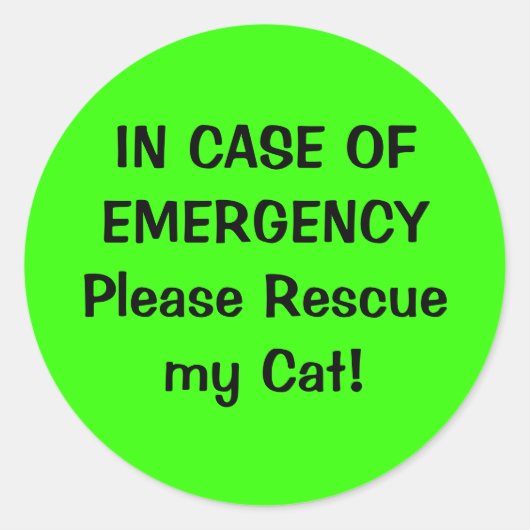 Pet Alert Sticker (Voorkant)