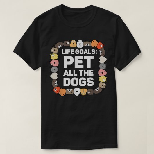 Pet All Dogs Life Goals Funny Dog Lover Kinder P T-shirt (Design voorkant)