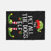 Pet All The Dogs Christmas Elf Matching Pajama X-m Fleece Deken (Voorkant (Horizontaal))