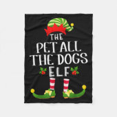 Pet All The Dogs Christmas Elf Matching Pajama X-m Fleece Deken (Voorkant)