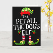Pet All The Dogs Christmas Elf Matching Pajama X-m Kaart (Gele Bloem)