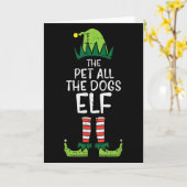 Pet All The Dogs Elf Xmas Christmas For Family Kaart (Gele Bloem)