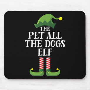 Pet alle honden Elf Matching Family Group Christm Muismat