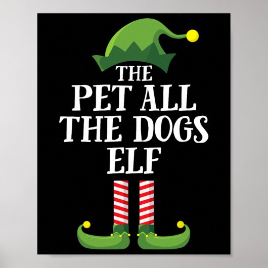 Pet alle honden Elf Matching Family Group Christm Poster (Voorkant)