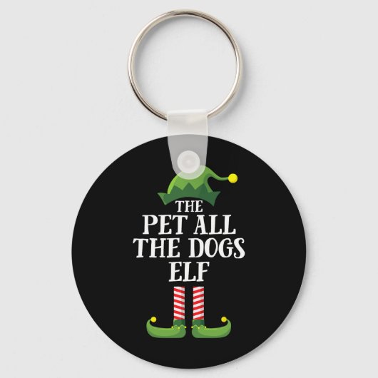 Pet alle honden Elf Matching Family Group Christm Sleutelhanger (Voorkant)