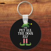 Pet alle honden Elf Matching Family Group Christm Sleutelhanger (Voorkant)