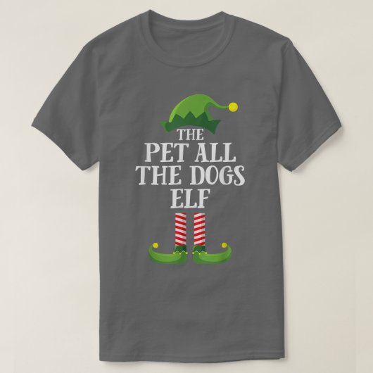 Pet alle honden Elf Matching Family Group Christm T-shirt (Design voorkant)