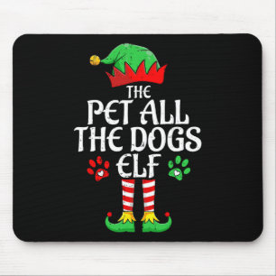 Pet Alle Honden Elf Xmas Bijpassende Kerstmis Fami Muismat