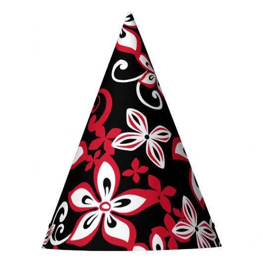 PET ALOHA HAWAII (BLACK/RED) PARTIJ FEESTHOEDJES (Voorkant)