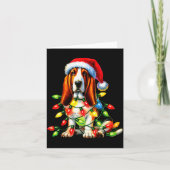 Pet Animal Bet Hound Dog Lover Santa Hat Christmas Kaart (Voorkant)