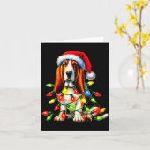 Pet Animal Bet Hound Dog Lover Santa Hat Christmas Kaart (Gele Bloem)