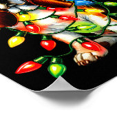 Pet Animal Bet Hound Dog Lover Santa Hat Christmas Poster (Hoek)