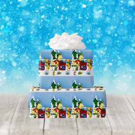 Pet Animals houden van kerstpapier Cadeaupapier