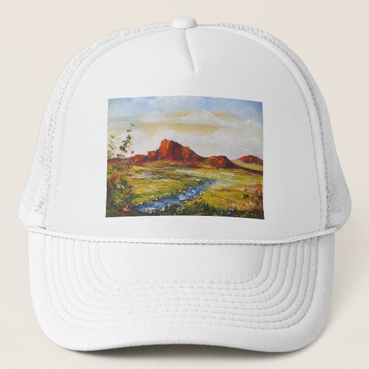 Pet Ann Hayes schilderend Red Rock Canyan (Voorkant)
