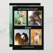 Pet Announement Fur Baby Foto Collage Aankondiging (Voorkant / Achterkant)