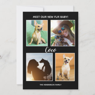 Pet Announement Fur Baby Foto Collage Aankondiging