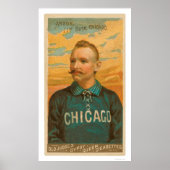 Pet Anson Baseball Kaart 1888 Poster (Voorkant)