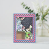 PET, APPLE EN VALENTIJN BUNNY RABBIT VAN DE KUTE L FEESTDAGENKAART (Staand voorkant)