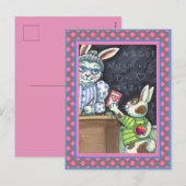 PET, APPLE EN VALENTIJN BUNNY RABBIT VAN DE KUTE L FEESTDAGENKAART (Voorkant / Achterkant)