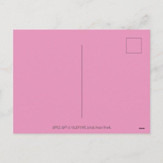 PET, APPLE EN VALENTIJN BUNNY RABBIT VAN DE KUTE L FEESTDAGENKAART (Achterkant)