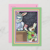 PET, APPLE EN VALENTIJN BUNNY RABBIT VAN DE KUTE L FEESTDAGENKAART (Voorkant / Achterkant)