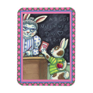 PET, APPLE EN VALENTIJN BUNNY RABBIT VAN DE KUTE L MAGNEET