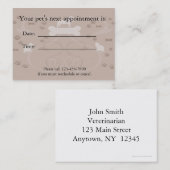 Pet Appointment Card Afsprakenkaartje (Voorkant / Achterkant)