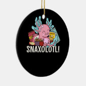 Pet Axolotl Snaxolotl Schattigee Snacks Paleontolo Keramisch Ornament (Rechts)