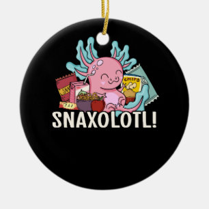 Pet Axolotl Snaxolotl Schattigee Snacks Paleontolo Keramisch Ornament