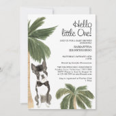 Pet Baby shower Boy Rustic Boston Terrier Dog Kaart (Voorkant)