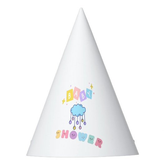 Pet baby shower partij feesthoedjes (Voorkant)