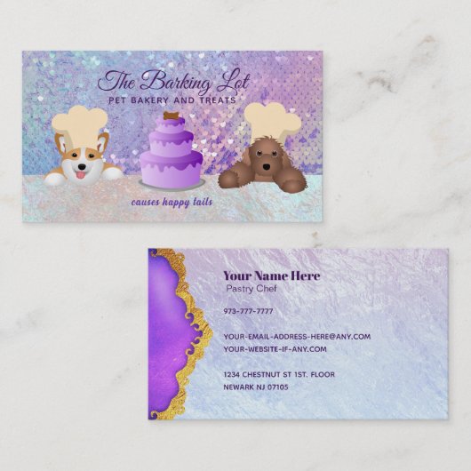 Pet Bakery-Visitekaartjes Visitekaartje (Voorkant / Achterkant)