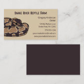 Pet Ball Python Snake Reptile Breeder Visitekaartje (Voorkant / Achterkant)