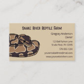 Pet Ball Python Snake Reptile Breeder Visitekaartje (Voorkant)